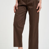Pantalone donna dritto marrone SERENA CROP UB1465XBROWN BERWICH 