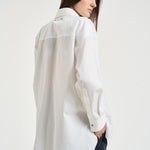 Camicia donna con pieghe bianca GWP02599 P00232310359 GOLDEN GOOSE 