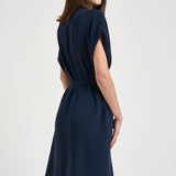 Abito donna midi blu AB000081D 12875S9200 HERNO 