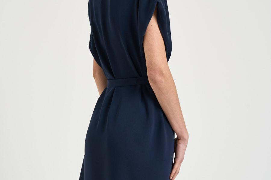 Abito donna midi blu AB000081D 12875S9200 HERNO 
