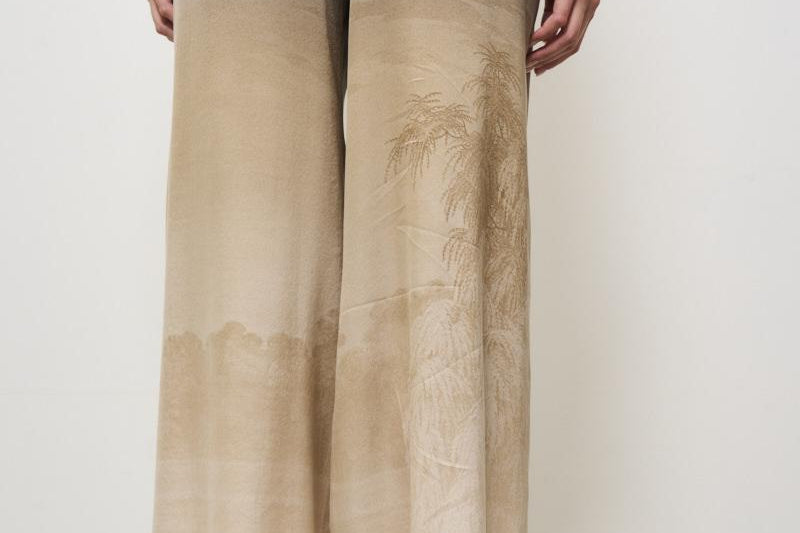 Pantalone donna in seta Adastrgum beige 12409 514936 PIERRE-LOUIS MASCIA 