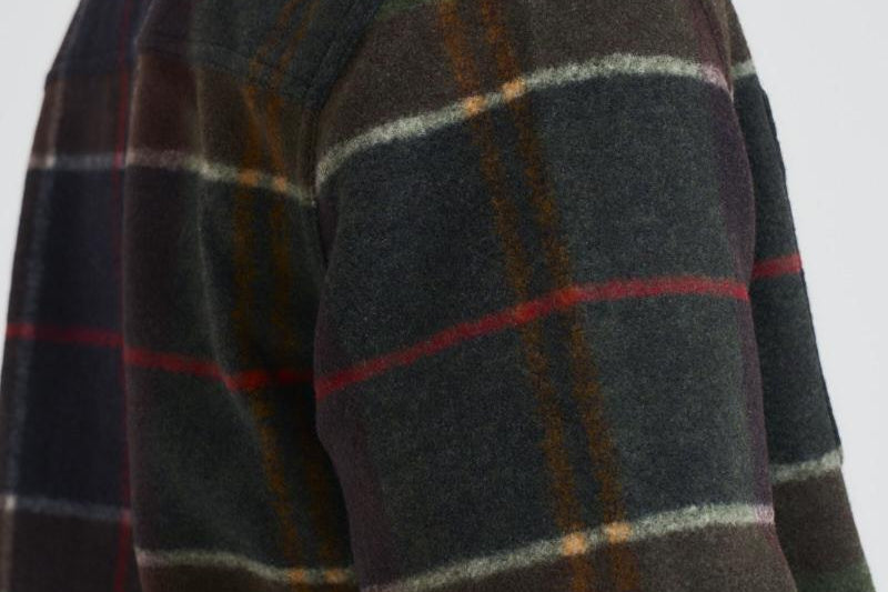Giacca uomo tartan verde e blu MOSS0400 TN11 BARBOUR 