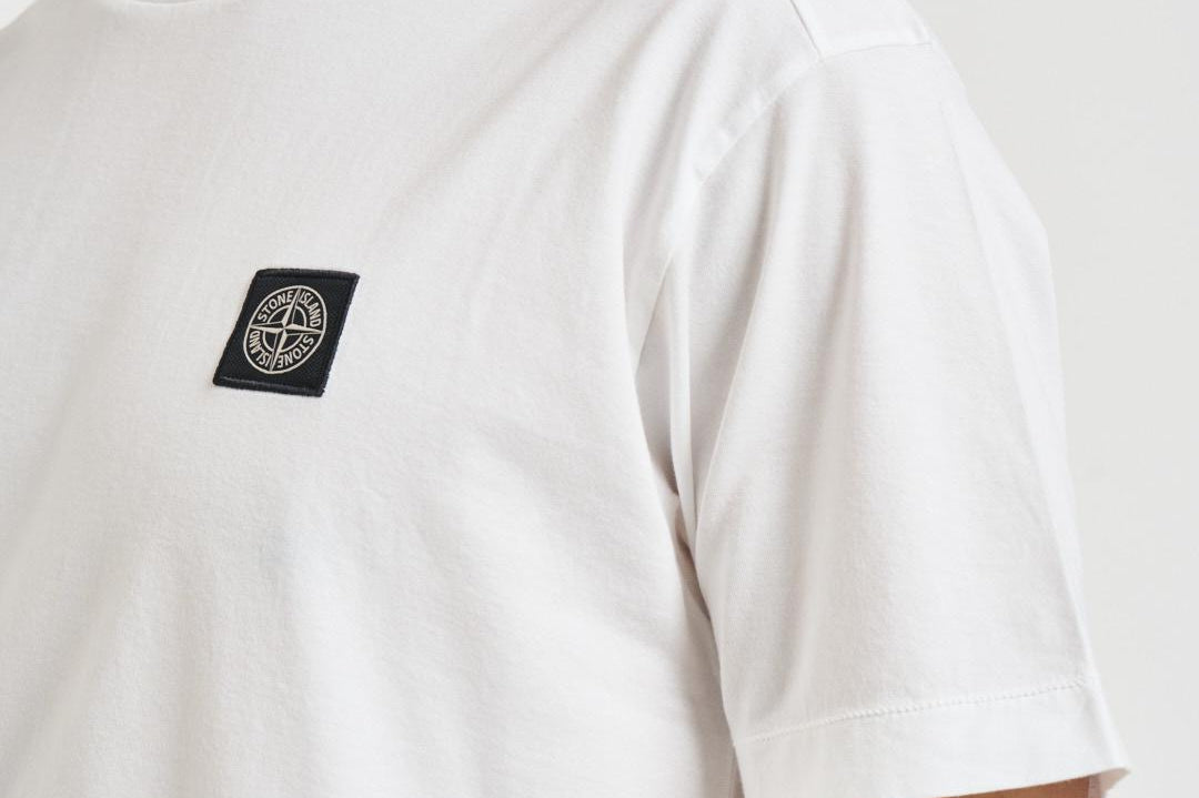 T-shirt uomo girocollo bianca con logo 2100027 S0013V0001 STONE ISLAND 
