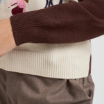 Maglia donna girocollo marrone NEWQUEEN ASKYCLUB18 MC2 SAINT BARTH 