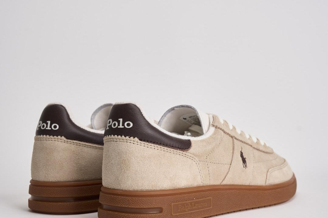 Sneakers uomo in camoscio beige 809P09753 005 RALPH LAUREN 