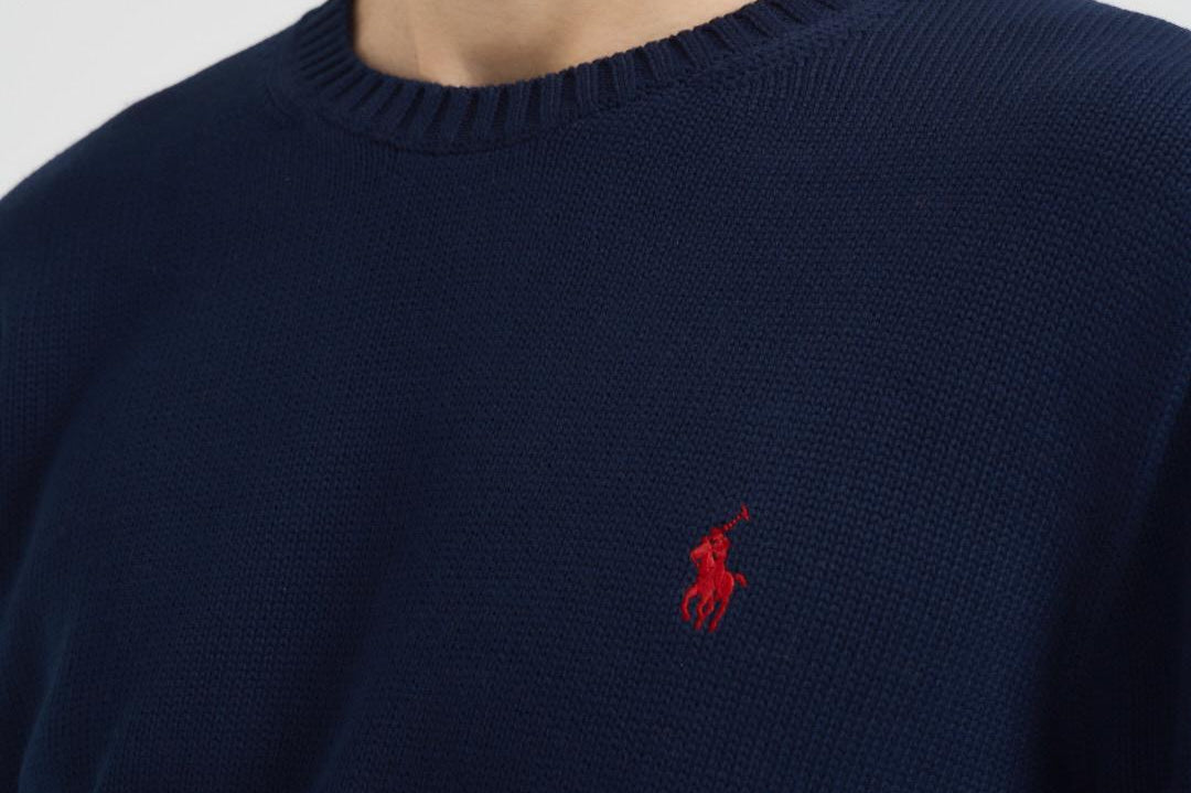 Maglia uomo in cotone blu 710810846 001 RALPH LAUREN 