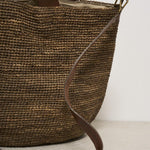 Borsa donna Mirozy in rafia marrone MIROZY DARKTEA IBELIV 