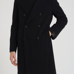 Cappotto uomo doppiopetto nero ARDEN 350001N5051 TAGLIATORE 