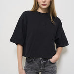 T-shirt girocollo Myers nera 10920 BLK26 ANINE BING 