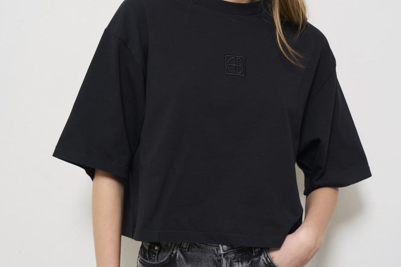 T-shirt girocollo Myers nera 10920 BLK26 ANINE BING 