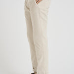 Pantalone uomo con pence in velluto a coste panna RETRO DV0500XLATTE BERWICH 