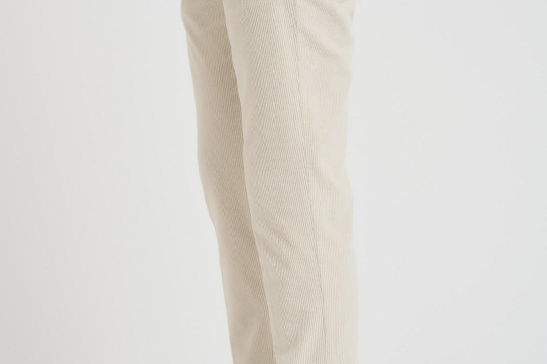 Pantalone uomo con pence in velluto a coste panna RETRO DV0500XLATTE BERWICH 