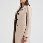 Cappotto donna monopetto panna AE1215 MLK120 HARRIS WHARF LONDON 