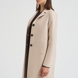 Cappotto donna monopetto panna AE1215 MLK120 HARRIS WHARF LONDON 