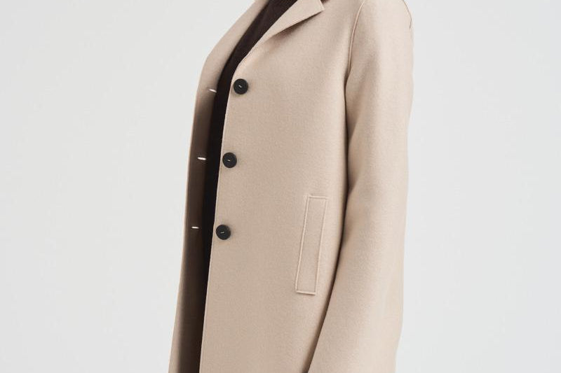 Cappotto donna monopetto panna AE1215 MLK120 HARRIS WHARF LONDON 
