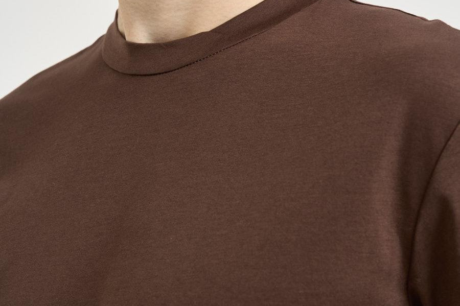 T-shirt uomo girocollo marrone SH000760 MORO ACCADEMIE TESSILI 