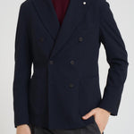 Giacca uomo doppiopetto blu notte 2845 557171 L.B.M. 