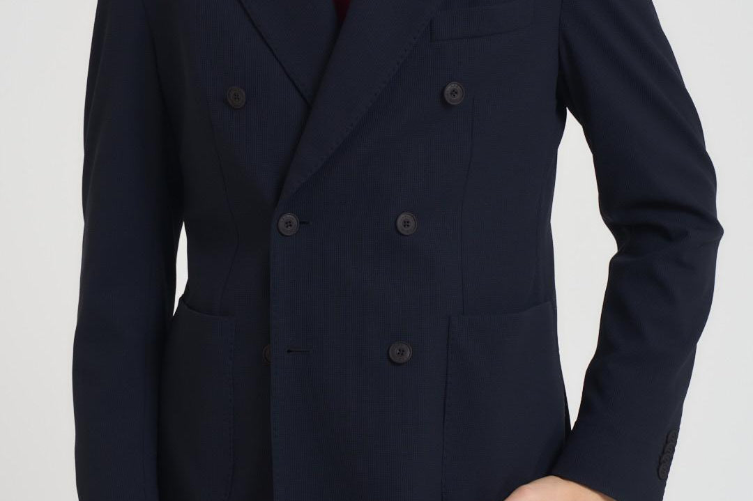 Giacca uomo doppiopetto blu notte 2845 557171 L.B.M. 