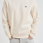 Felpa uomo girocollo panna SH9608 XFJ LACOSTE 