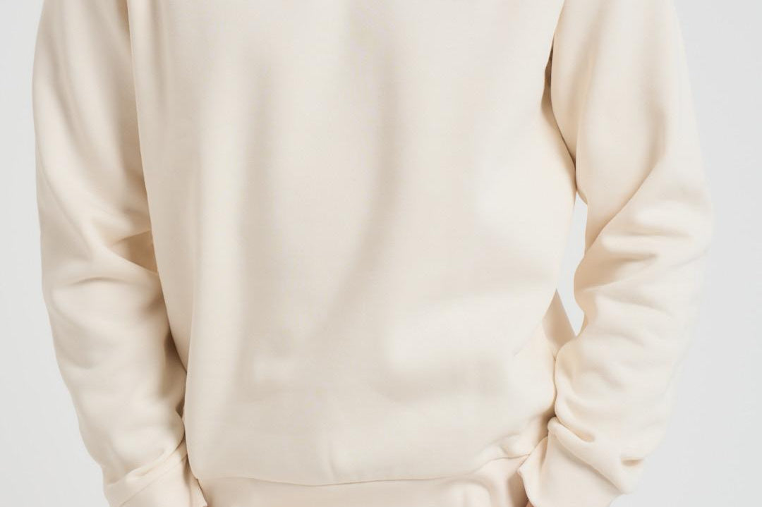 Felpa uomo girocollo panna SH9608 XFJ LACOSTE 