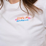 T-shirt donna girocollo bianca EMILIE 01478H MC2 SAINT BARTH 