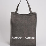 Borsa shopper donna in tessuto grigia U25300006 WASHEDBLACK SAMSØE SAMSØE 