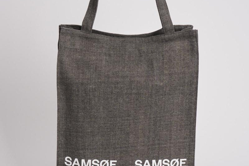 Borsa shopper donna in tessuto grigia U25300006 WASHEDBLACK SAMSØE SAMSØE 