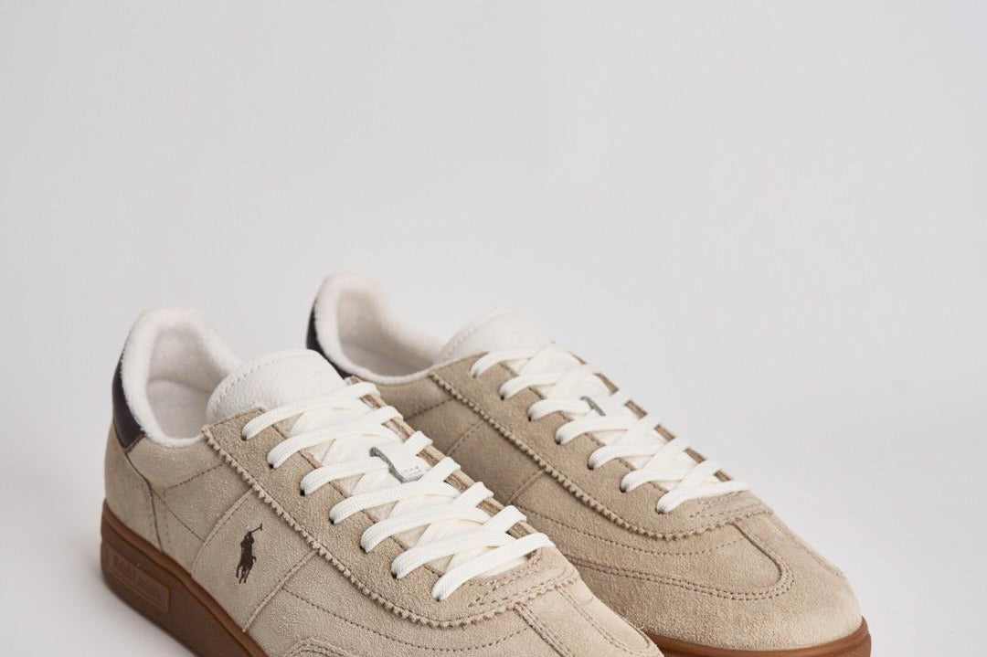 Sneakers uomo in camoscio beige 809P09753 005 RALPH LAUREN 