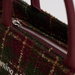 Borsa donna Colette Tweed verde e bordeaux COLETTETWD CK4551 MC2 SAINT BARTH 