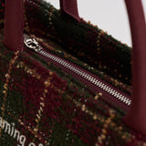 Borsa donna Colette Tweed verde e bordeaux COLETTETWD CK4551 MC2 SAINT BARTH 