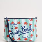 Pochette donna Aline Octo Cling Stripes celeste ALINE 00391L MC2 SAINT BARTH 