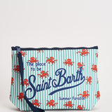 Pochette donna Aline Octo Cling Stripes celeste ALINE 00391L MC2 SAINT BARTH 