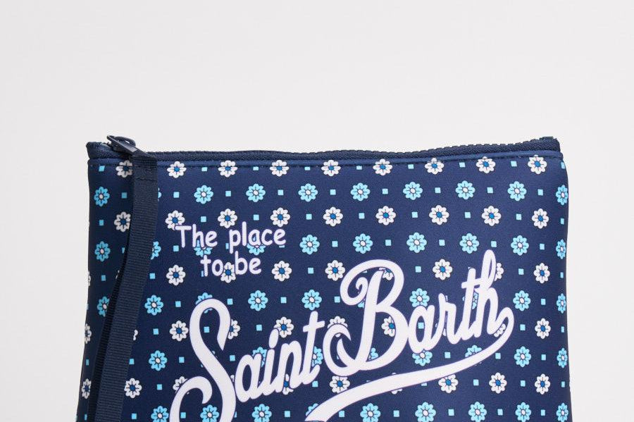 Pochette donna Aline fantasia floreale blu ALINE 00684L MC2 SAINT BARTH 