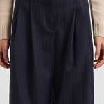 Pantalone donna Jounery gessato blu navy GWP01203 P00209850629 GOLDEN GOOSE 