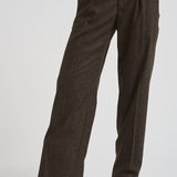 Pantalone donna Lisetta gessato marrone PA0569FA C3F01I50DZ ISABEL MARANT 