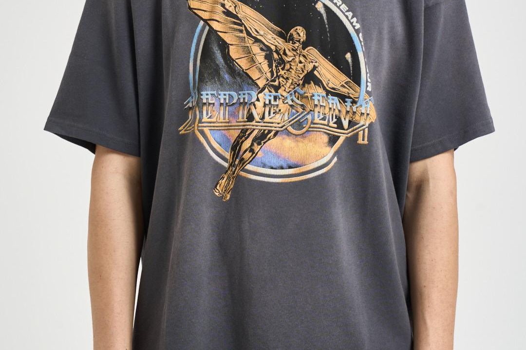 T-shirt uomo in cotone antracite 100823 46SUNFADEGREY REPRESENT 