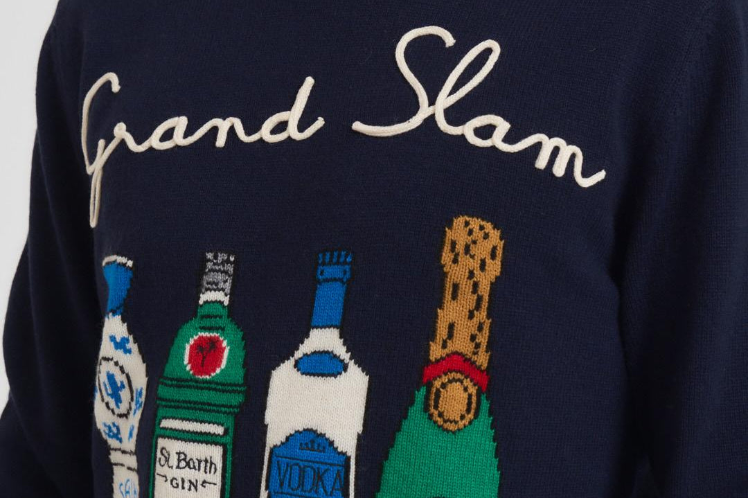 Maglia uomo girocollo Grand Slam blu HERON GDSLAM61EMB MC2 SAINT BARTH 