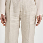 Pantalone donna con pinces panna SIMONA VT1502LT BEIGE BERWICH 