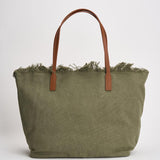 Borsa donna City in canvas verde CBF0001 CANVAS52 MC2 SAINT BARTH 