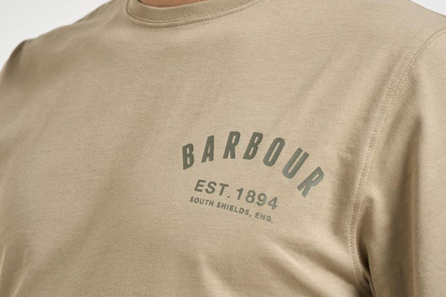 T-shirt uomo girocollo beige MTS0502 GY35 BARBOUR 