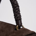 Borsa donna Sveva Peach Media a spalla in suede con tracolla moro BT2006PEO TMORO ORCIANI 