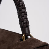 Borsa donna Sveva Peach Media a spalla in suede con tracolla moro BT2006PEO TMORO ORCIANI 