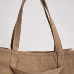 Borsa shopper donna in tessuto beige U25100003 WASHEDOTTER SAMSØE SAMSØE 