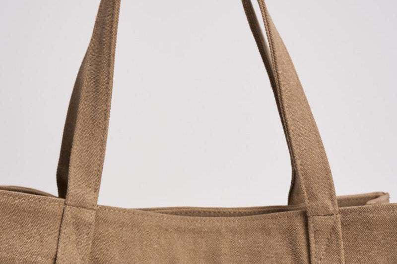 Borsa shopper donna in tessuto beige U25100003 WASHEDOTTER SAMSØE SAMSØE 