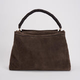 Borsa donna Sveva Peach XL a spalla in suede con tracolla moro B02185PEO TMORO ORCIANI 