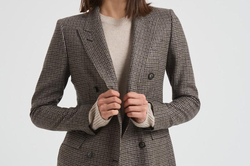 Giacca donna doppiopetto J Parigi pied de poule grigia JPARIGI10B 440015NERO TAGLIATORE 