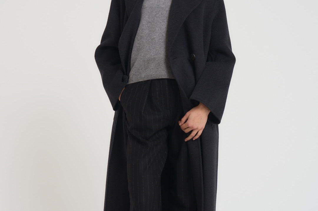 Cappotto donna in lana antracite DIANE DARK GREY ACCADEMIE TESSILI 