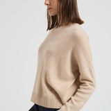 Maglione donna girocollo beige AMELIE 02ORGANIC KUJTEN 