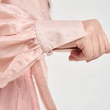 Camicia donna con strass rosa 16147 PINK ACTUALEE 