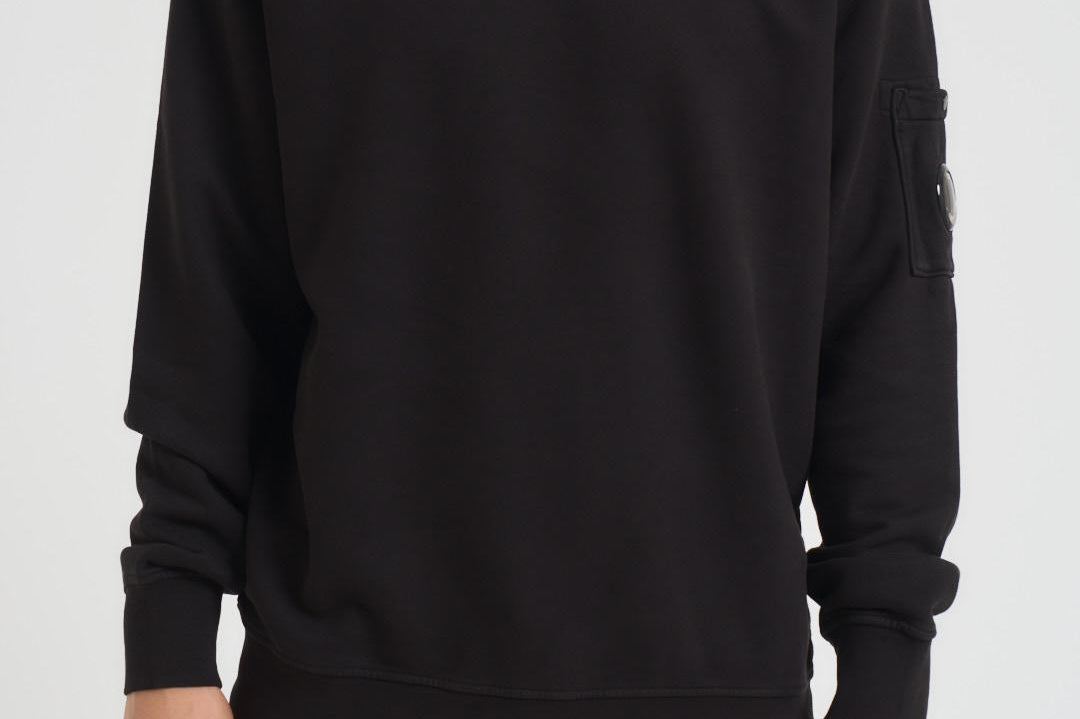 Felpa uomo gircollo nera SS718A 006372G999 CP COMPANY 